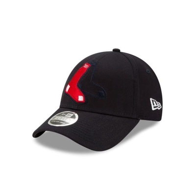 Blue Boston Red Sox Hat - New Era MLB Logo Elements 9FORTY Adjustable Caps USA5724890